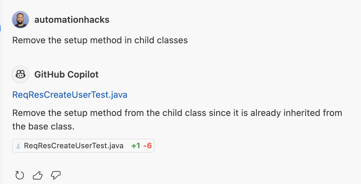 Remove setup method